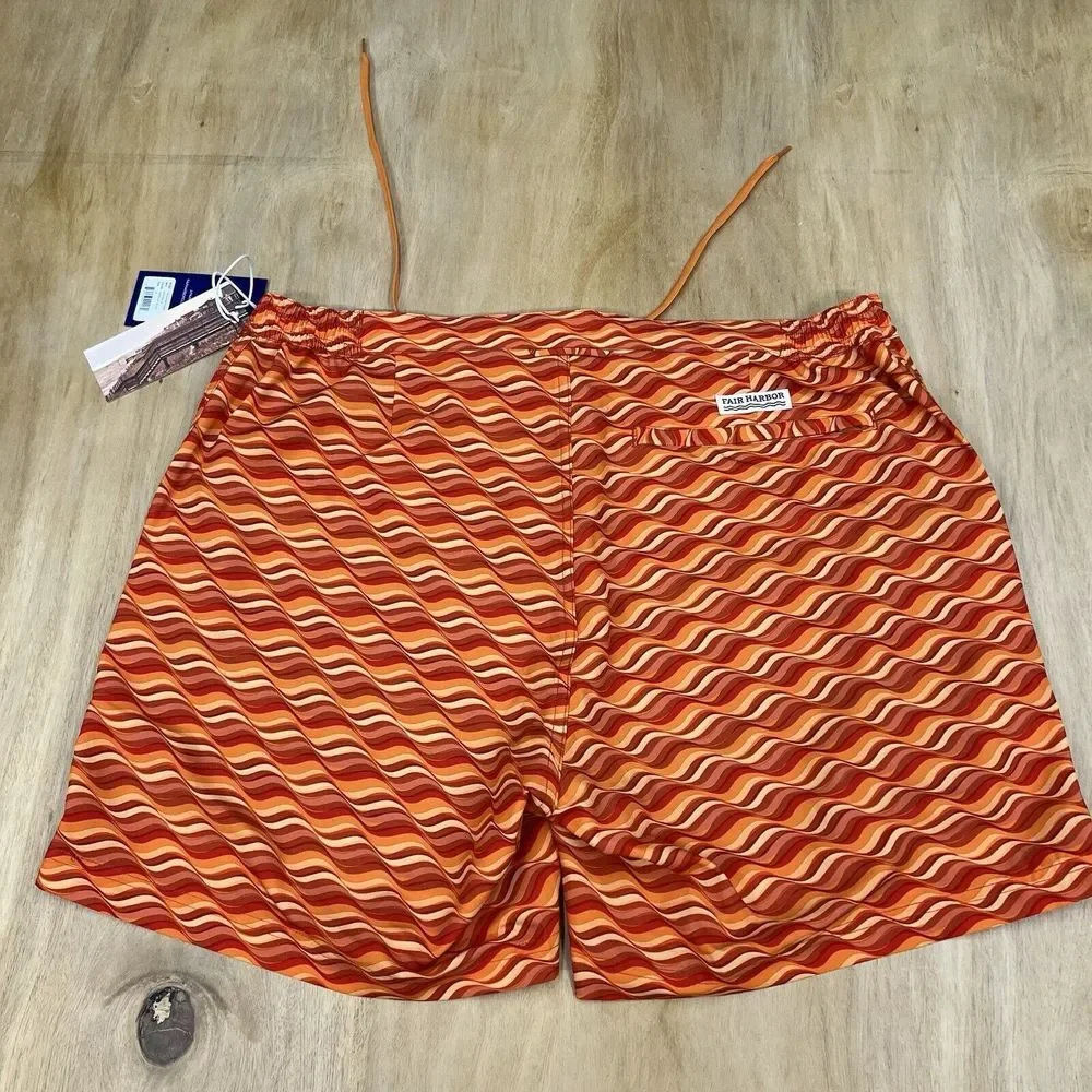 Fair Harbor  Sextant Trunk‎ Swim Lined Shorts Mens 38x5 Polyester Stretch